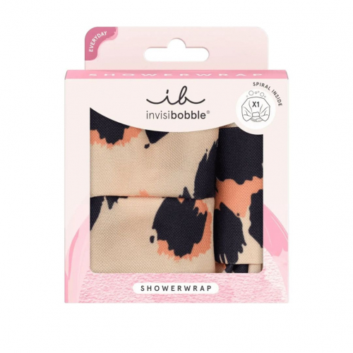 Водоотталкивающий тюрбан для душа для волос Invisibobble Set Showerwrap Leo