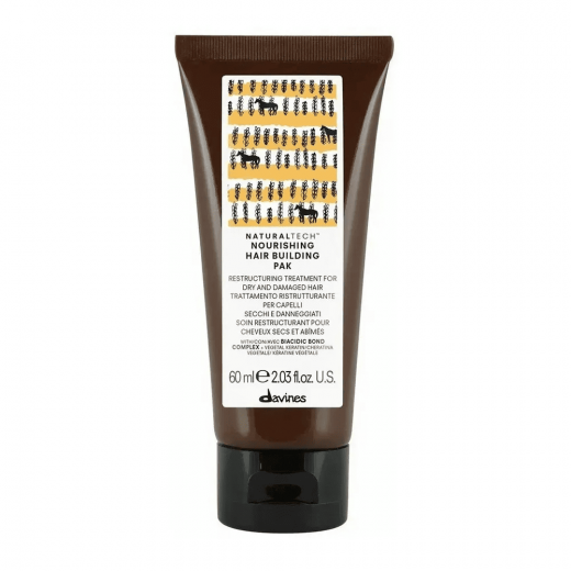 Davines NT Nourishing Hair Building Pak — Питательный уход для реструктуризации поврежденных волос, 60 мл