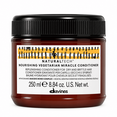 Davines NT Nourishing Vegetarian Miracle Conditioner — Питательный увлажняющий кондиционер «Вегетарианское чудо» для сухих и ломких волос, 250 мл