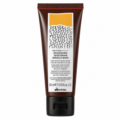 Davines NT Nourishing Vegetarian Miracle Mask — Питательная увлажняющая маска «Вегетарианское чудо» для сухих и ломких волос, 60 мл