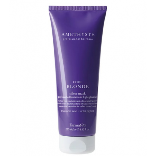 FARMAVITA AMETHYSTE BLONDE - Cool Blonde Silver Mask Увлажняющая и нейтрализующая маска для седых и осветленных волос 250 ml НФ-00028955