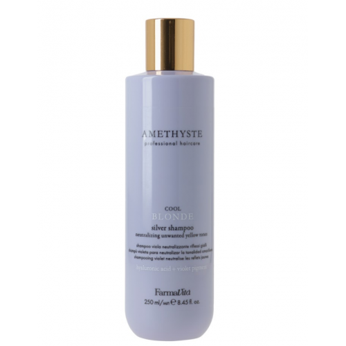 FARMAVITA AMETHYSTE BLONDE - Cool Blonde Silver Shampoo Нейтрализующий фиолетовый шампунь для седых и осветленных волос 250 ml НФ-00028953