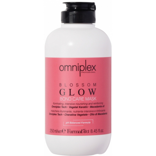 FARMAVITA Blossom Glow Bond Care Mask Премиальная маска с растительным кератином и маслом макадамии с технологией OMNIPLEX, 250 ml