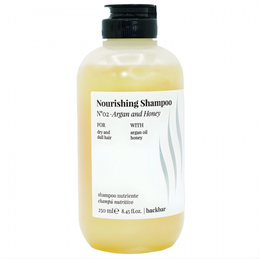 FARMAVITA Шампунь для сухих и поврежденных волос BACK BAR NOURISING SHAMPOO N°02 - Argan and Honey, 250 ml