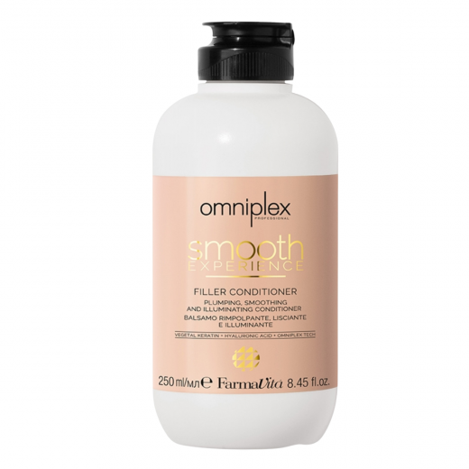 FARMAVITA Кондиционер уплотняет, разглаживает и восстанавливает волосы. OMNIPLEX SMOOTH EXPERIENCE FILLER CONDITIONER, 250 ml