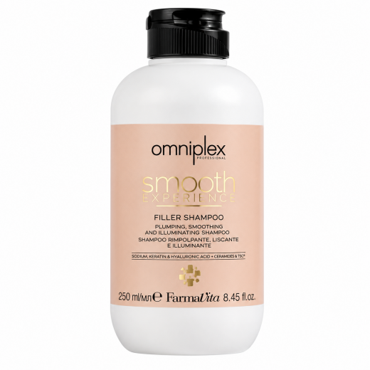 FARMAVITA Разглаживающий и восстанавливающий питающий шампунь OMNIPLEX SMOOTH EXPERIENCE FILLER SHAMPOO, 250 ml FARMAVITA Разглаживающий и восстанавливающий питающий шампунь OMNIPLEX SMOOTH EXPERIENCE FILLER SHAMPOO, 250 ml