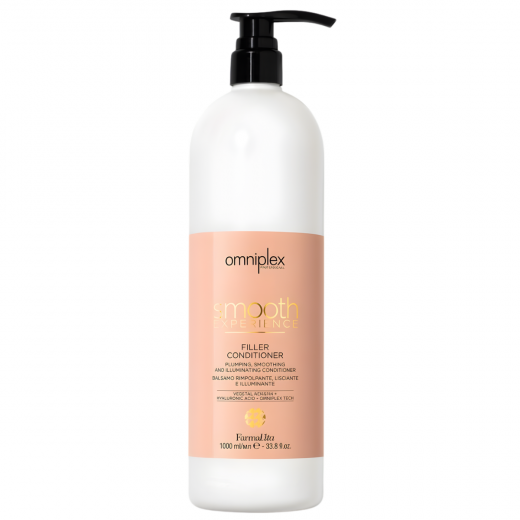 FARMAVITA Кондиционер уплотняет, разглаживает и восстанавливает волосы. OMNIPLEX SMOOTH EXPERIENCE FILLER CONDITIONER, 1000 ml