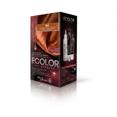 Helen Seward Набор для окрашивания волос в домашних условиях Ecolor Oil Supreme 64 темный медный блонд,, 160 мл