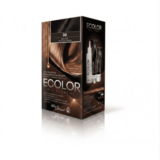Helen Seward Набор для окрашивания волос в домашних условиях Ecolor Oil Supreme 30 брюнет, 160 мл