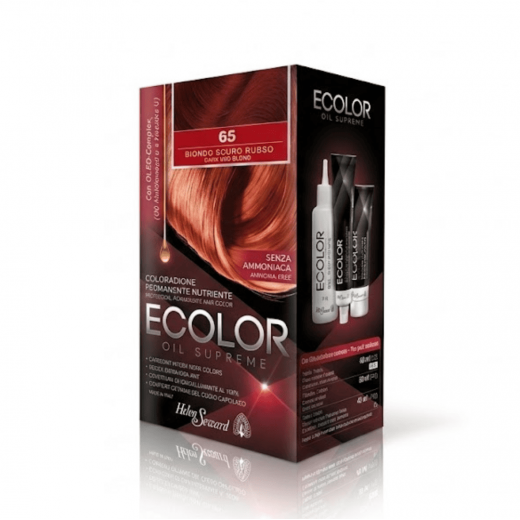 Helen Seward Набор для окрашивания волос в домашних условиях Ecolor Oil Supreme 65 Темно-красный блонд, 160 мл