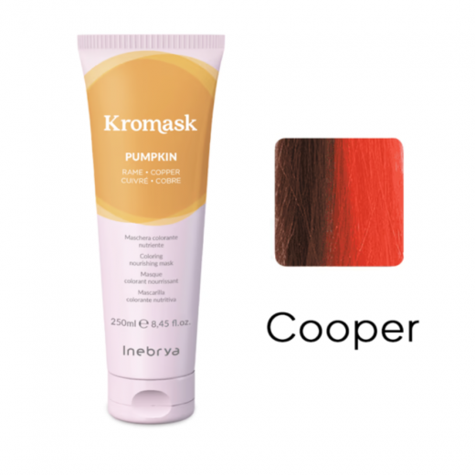 Inebrya Тонировочная маска для волос интенсивная медь Inebrya Kromask Intense Copper - Rame Intenso, 250 ml