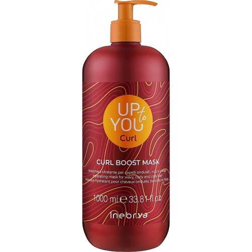 Inebrya Up To You Curl Boost Mask Маска для вьющихся волос и кудрявого метода, 1000 ml 8008277265131