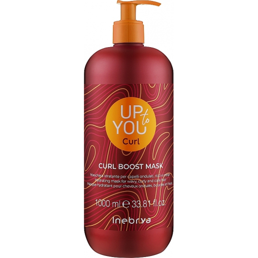Inebrya Up To You Curl Boost Mask Маска для вьющихся волос и кудрявого метода, 1000 ml