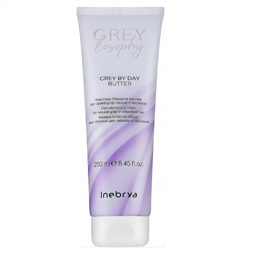 Маска тонирующая для натуральных, седых и блондированных волос Inebrya Grey By Day Butter, 250 мл