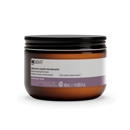 Insight Маска восстанавливающая для поврежденных волос Damaged Hair Restructurizing Mask, 400 ml (стекло)
