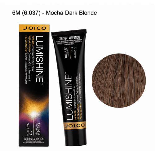 Аміачна крем-фарба для волосся JOICO LumiShine Permanent Crème 6М (6.037) Моко, темний блонд, 74 ml Аміачна крем-фарба для волосся JOICO LumiShine Permanent Crème 6М (6.037) Моко, темний блонд, 74 ml