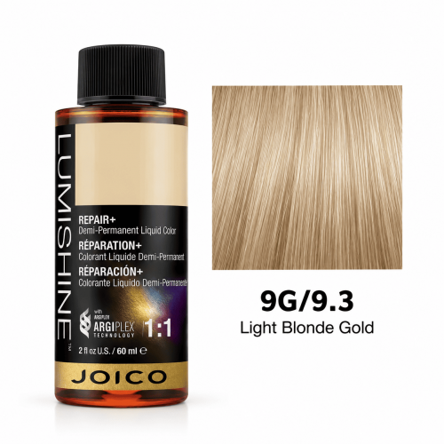 Безаміачна фарба для волосся JOICO LumiShine Demi Liquid 9G (9.3) світлий блонд, золотистий , 60 ml