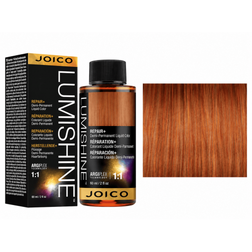 Безаммиачная краска для волос JOICO LumiShine Demi Liquid 5WC — средне-коричневый, тёплый медный, 60 мл