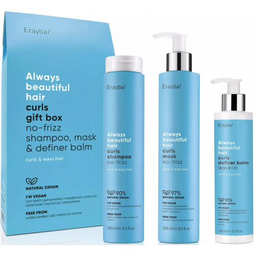 Erayba Подарочный набор ABH Curls (Shampoo 250 мл+ Mask 250 мл +Define balm 150мл)