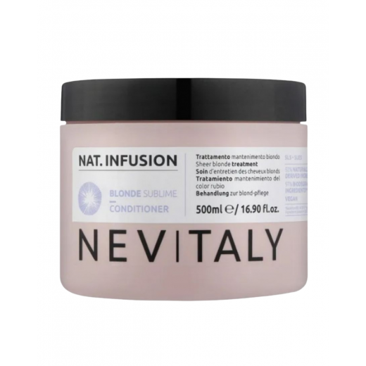 Крем-ополаскиватель для нейтрализации желтых оттенков на волосах Nevitaly Sheer Blonde Treatment, 500 ml