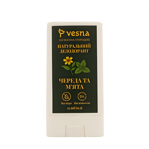 ТМ Vesna Натуральный дезодорант Череда Мята, 15 ml НФ-00029758