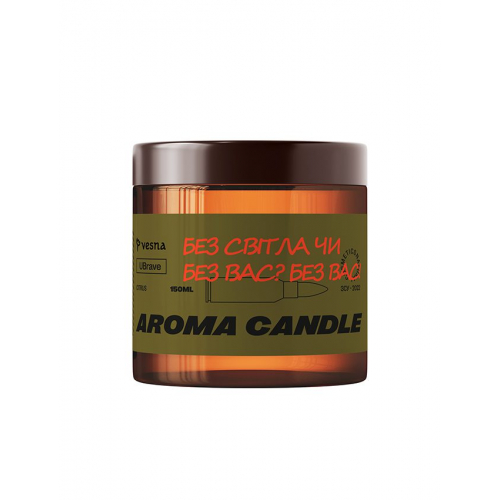 Vesna Арома-свеча "Без света или без вас? Без Вас!", 100 ml Vesna Арома-свеча "Без света или без вас? Без Вас!", 100 ml