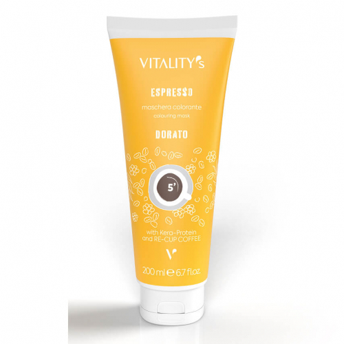 Vitality`s Espresso Dorato Tubo Бальзам восстанавливающий с тонирующим эффектом Золотой, 200 ml