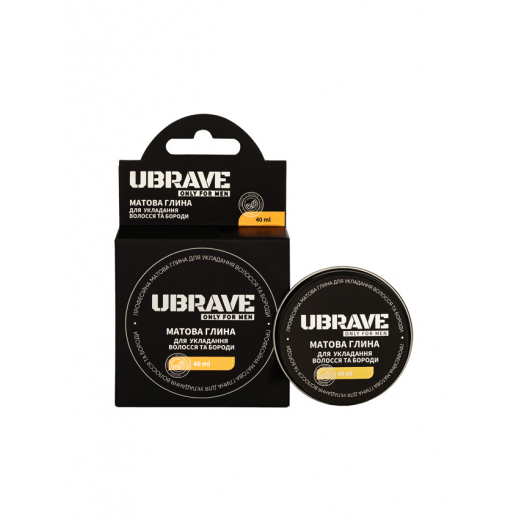 ТМ Vesna Матовая глина для укладки волос и бороды UBrave, 40 ml