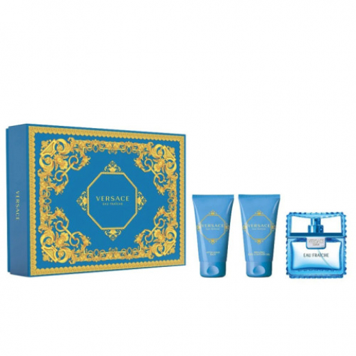 Набор Versace Man Eau Fraiche для мужчин - set (edt 50 ml + sh/g 50 ml + a/sh 50 ml)