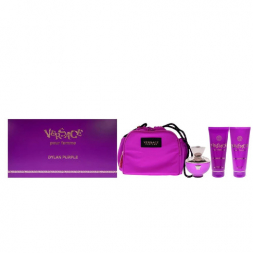 Набор Versace Pour Femme Dylan Purple для женщин (оригинал) - set (edp 100 ml + sh/g 100 ml + b/l 100 ml + bag)