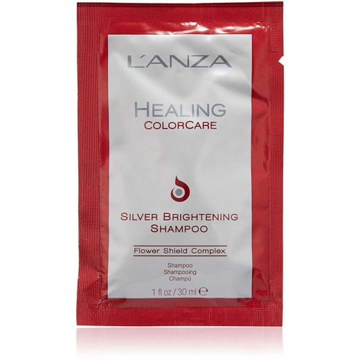 Шампунь для устранения желтизны L'anza Healing ColorCare Silver Brightening Shampoo, 30 ml