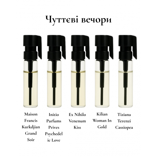 Парфумерний сет Чуттєві вечори, 5*1 ml