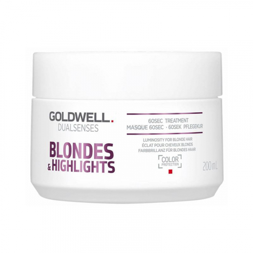 Маска для волосся Goldwell DSN Blondes & Highlights 60 сек. відновлювальна для нейтралізації жовтизни, 200 мл