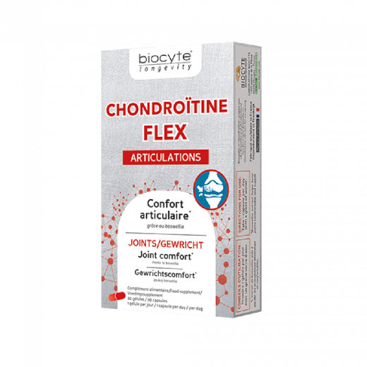 
                Biocyte Chondroitine Flex Liposomal Диетическая добавка в капсулах, на основе хондроитина, необходимой составляющей для суставов, 30 капсул