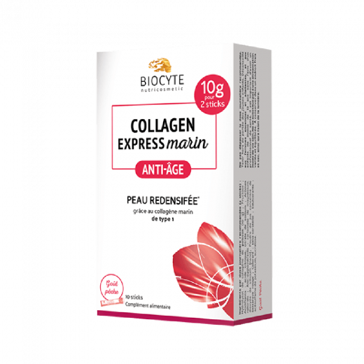 
                Biocyte Collagen Express Sticks Проти старіння, допомагає запобігти втраті пружності та об’єму, 10 х 6 г