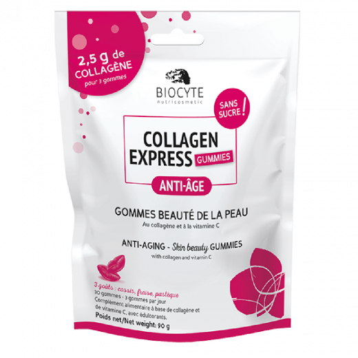 
                Biocyte Collagen Gummies Жвачки содержащие коллаген и витамин С,  доступны в превосходных фруктовых вкусах, они оказывают антивозрастное действие, 30 к
