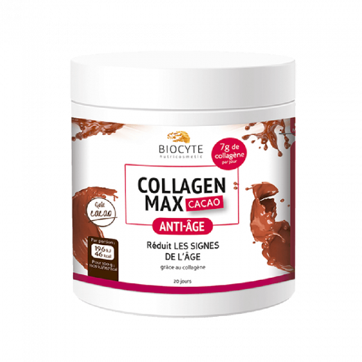 
                Biocyte Collagen Max Cacao Пищевая добавка коллагенового порошка, которая помогает бороться с признаками старения, 20 х 13 г