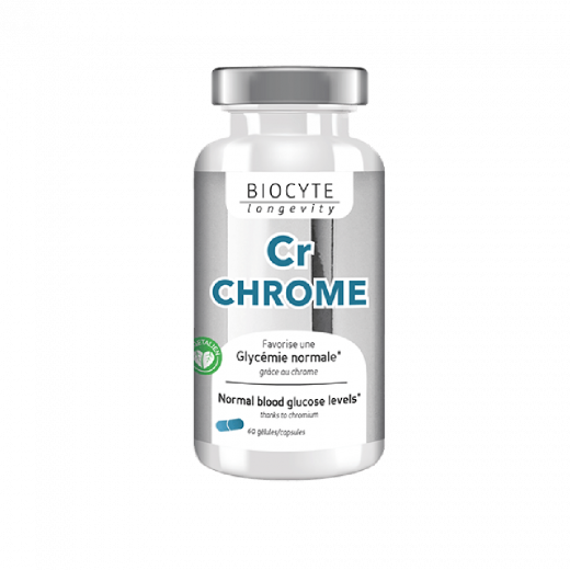 
                Biocyte Cr Chrome Помогает поддерживать нормальный уровень сахара в крови, 60 капсул