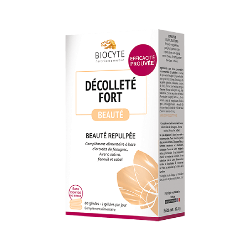 Biocyte Decollete Fort Це інновація на основі рослинних екстрактів для відновлення повної краси, 60 капсул