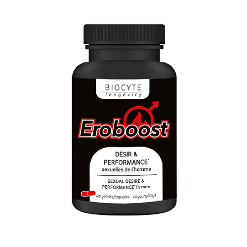 Biocyte Eroboost Добавка дієтична у капсулах, для поновлення сексуального бажання та продуктивності у чоловіків, 60 капсул