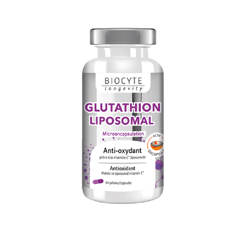 Biocyte Glutathion Liposomal Пищевая добавка, что содержит липосомальный глутатион, мощный антиоксидант, 30 капсул