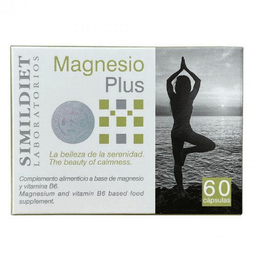 
                Simildiet Magnesio Plus Нутрицевтик, підтримує оптимальне функціонування нервової системи, 60 капсул