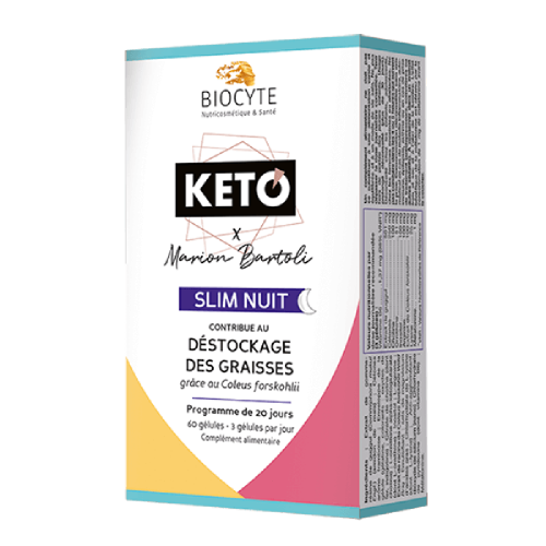 Biocyte Keto Slim Nuit Як частина кетогенної дієти допомагає підтримувати кетоз протягом ночі, 60 капсул