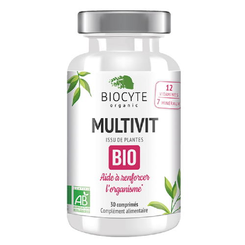 Biocyte Multivit Bio Добавка дієтична, на основі вітамінів та мінералів, необхідних для правильного функціонування метаболізму, 30 капсул