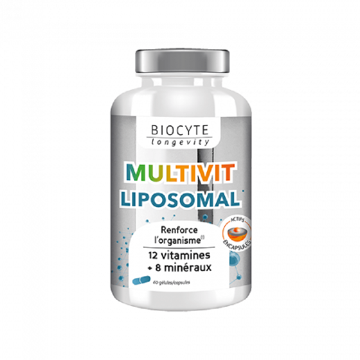 
                Biocyte Multivitamines Liposomal Диетическая добавка с 12 витаминами и 8 минералами для укрепления организма, 60 капсул