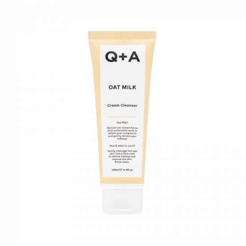 Очищувальний крем для обличчя з вівсяним молоком Q+A Oat Milk Cream Cleanser 125m