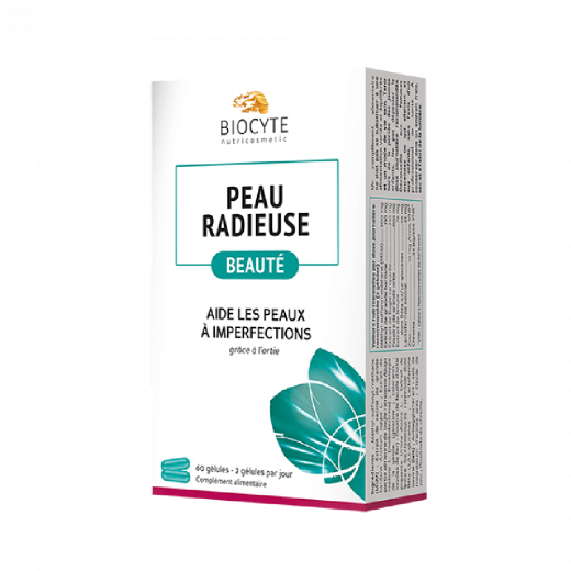 
                Biocyte Peau Radieuse Рекомендуется принимать как средство, которое способствует очищению кожи и помогает коже с недостатками, 60 капсул