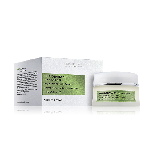 Beauty Spa Puriderma 18 - Ультра-лечебное ночное кислотное средство для проблемной кожи лица с акне и демодекозом - 50мл