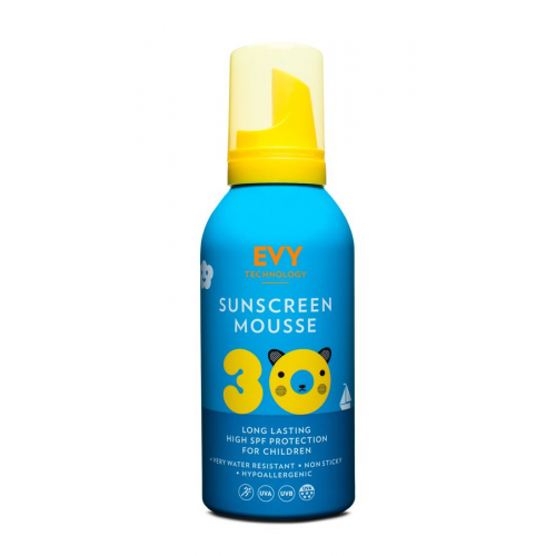 Сонцезахисний мус для дітей та немовлят EVY Technology Sunscreen Mousse Kids SPF 30, 150 мл 5694230167036