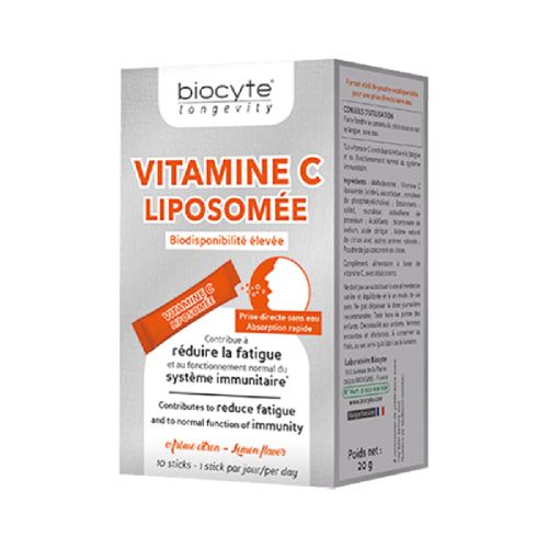 Biocyte Vitamine C Liposomee Orodispersib Способствует снижению усталости и нормальному функционированию иммунной системы, 10 стиков